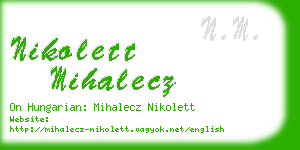 nikolett mihalecz business card